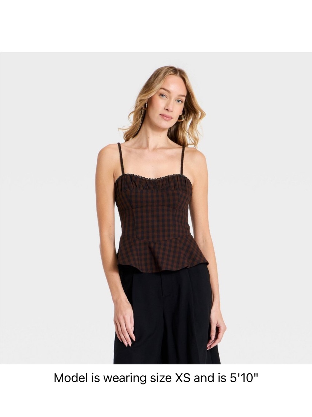 Target A New Day gingham peplum tank top